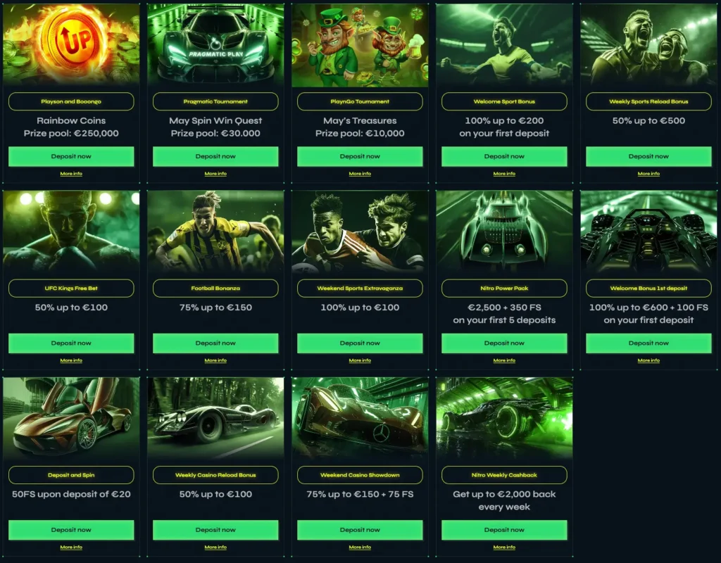 all the bonuses for new customers